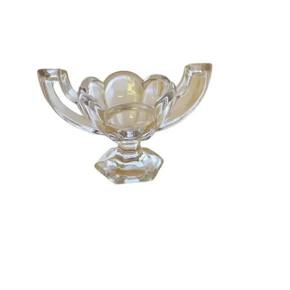 Vintage Antique Small Handled‎ Cut Glass Bowl - Picture 1 of 3